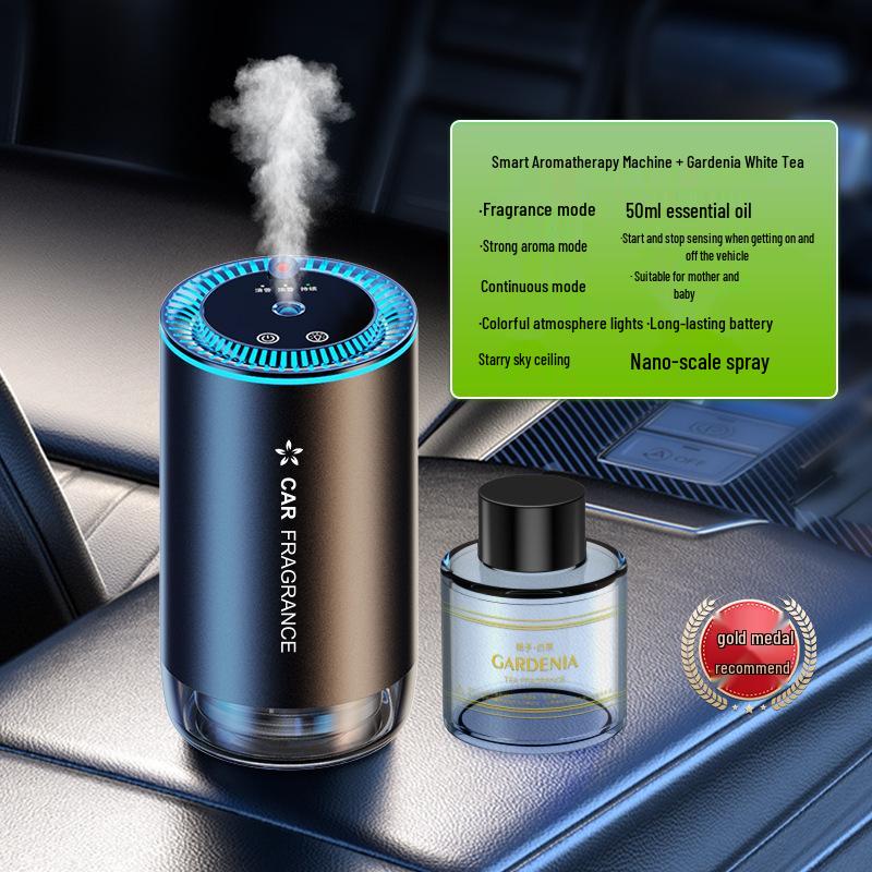 Starry Sky Car Aroma Diffuser - Intelligent Spray Air Freshener with Auto Start/Stop Feature 