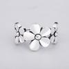 Punk Sterling Fashionable Jewelry Silver Color Flower Rings For Women Bridal Wedding Occasion Birthday Creative Stylish Jz466Punk Jewelry
