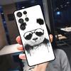 Cartoon Cute Panda Bear Cover For Samsung Galaxy S24 Ultra S25 S22 S23 Plus S20 S21 FE S9 S10 S23 FE Phone Case