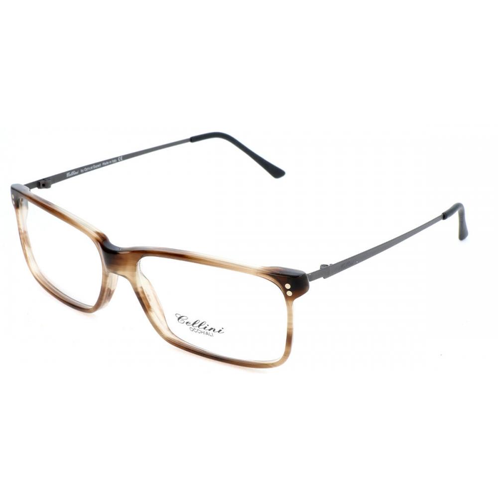 Cellini Men Eyeglasses 1424 C Striped Tortoise/56-17-145