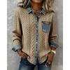 HNXC Moda Donna Casual Autunno Inverno Manica Lunga Collo Polo Camicie & Bluse Classico Raffinato