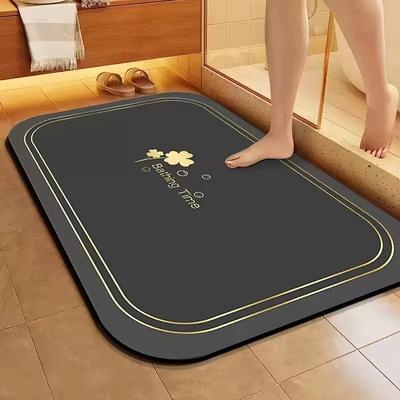 Diatom Mud Floor Mat Dirt-resistant Bathroom Floor Mat Bathroom Door Absorbent Mat Good Cleaning Anti-slip Foot Mat