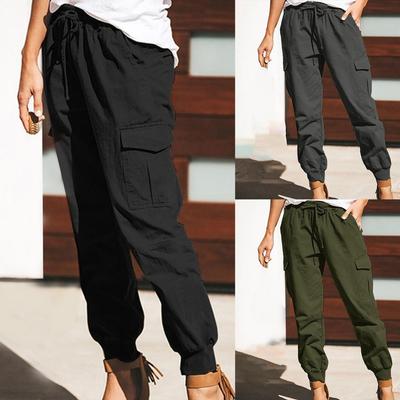 Summer New Women Solid Haren Pants Korean Fashion Streetwear Sports Casual Thin Loose High Waist Student Joggers Cargo Trousers