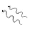 1 Pair Creative Snake Shape Earrings Fashion Silver Eardrop Decorative Ear Jewelry Ear Dangle Gift for Women Lady (Silver)