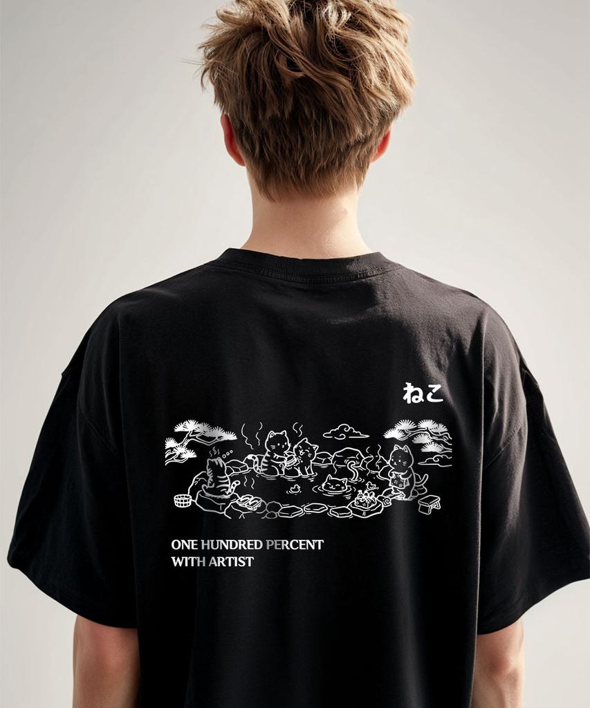 OHP Ohpxharmonia Cat Hot Spring Semi-Oversized Short Sleeve Tee 6 (Type B)