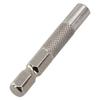 Bits For Small Screwdriver Hex Shank Silver 6.35mm Insert Bit Adapter To 4mm Electric Socket Holder Chrome-vanadium Steel 2pcs