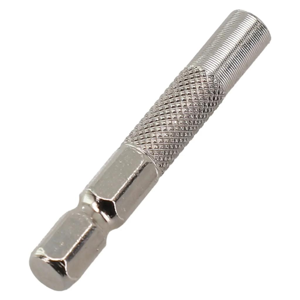 Bits For Small Screwdriver Hex Shank Silver 6.35mm Insert Bit Adapter To 4mm Electric Socket Holder Chrome-vanadium Steel 2pcs