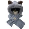 2024 Women's Fox Ear Hat & Scarf Set - Plush, Warm Winter Protection
