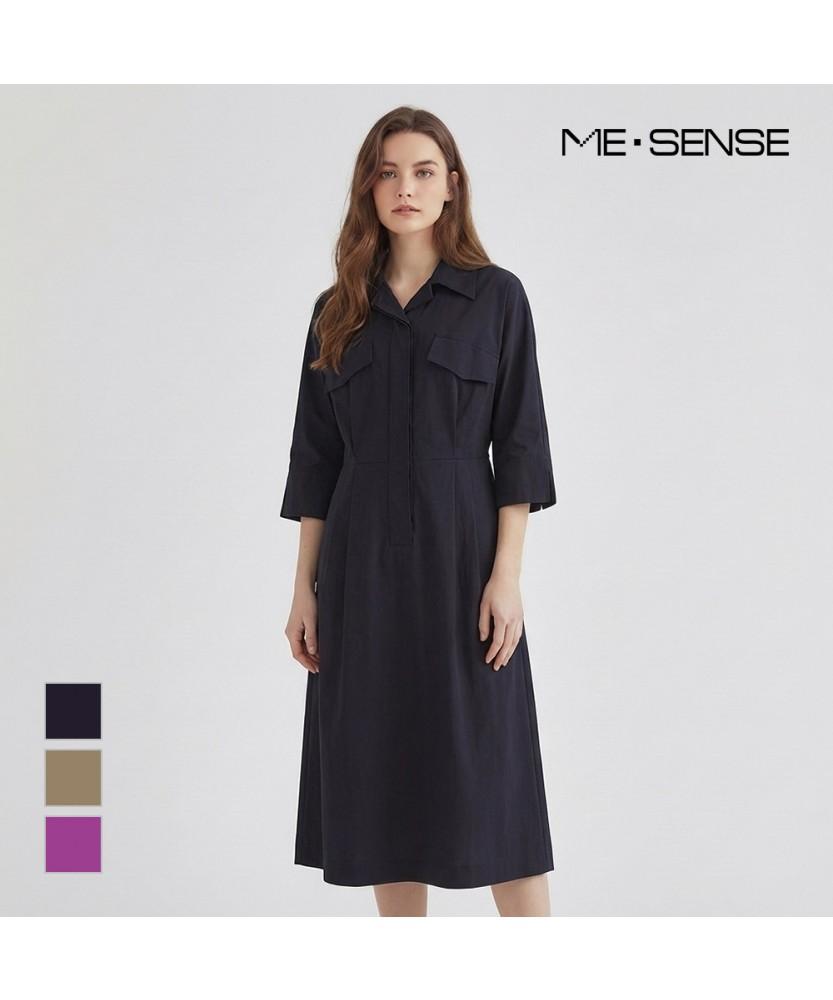 MESENSE Belted Collar Dress_Mb45Opm211A