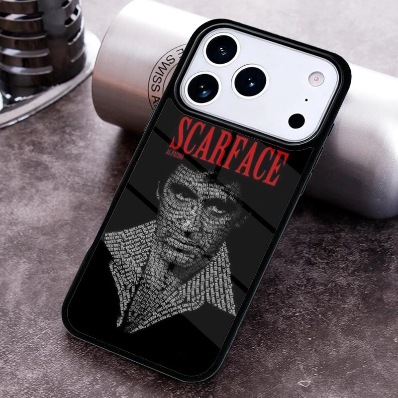 Scarface Tony Montanna Poster Phone Case For iPhone 17,16e,15,14,13,12,11,Mini,Pro,MAX soft Silicone Cover