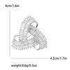 Korean Copper Zircon Ring Triangle Brooch Luxury High-End Women'S Clothing Accessories Brooch Geometric Pin