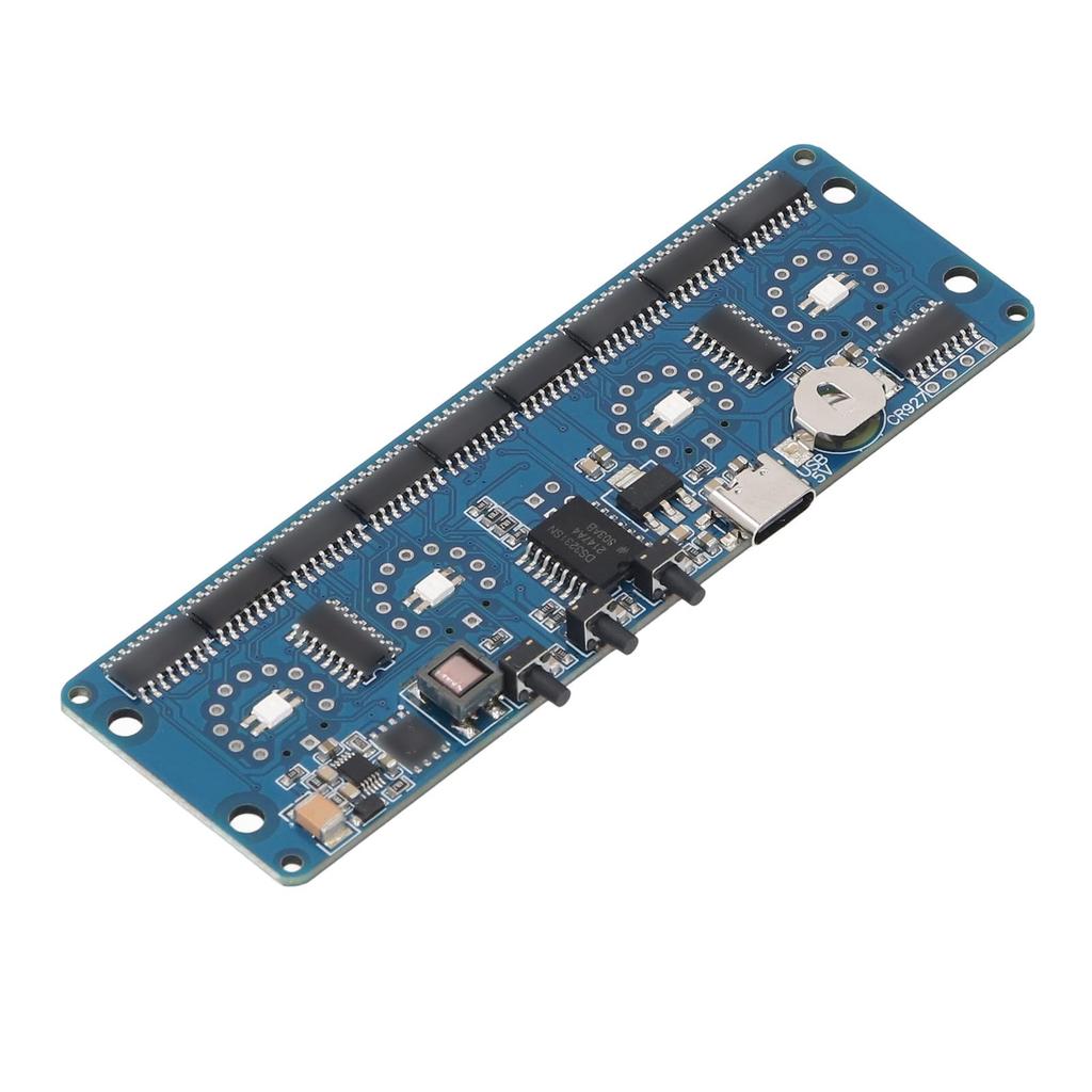 Semme Nixie Tube Clock Module IN12 IN14 4-Bit Vintage Digital Clock with Custom Backlight & 1224 Hour Switch