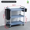 JiMei 3-Tier Thickened Mobile Service Cart