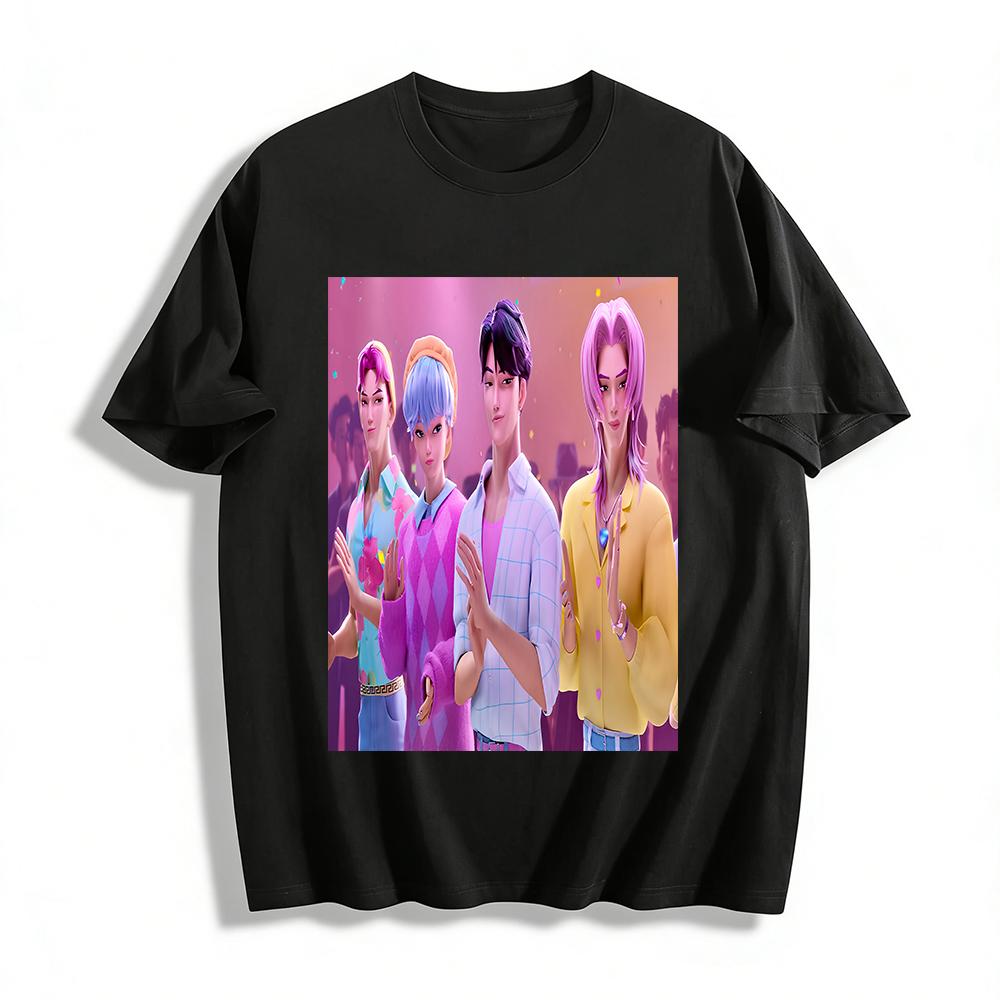 

Virtual Idol Boy Group Print T-shirt Trendy Sweet Cool Style Loose Short Sleeve Unisex Casual Top Pure cotton T-shirt XXS