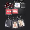 10 Pcs Various Shapes Acrylic Keychain Picture Frame Keyring with Split Rings