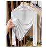 Slightly See-through Collar Long-sleeved Women's Autumn Fashionable Layered Tops with Base Layers