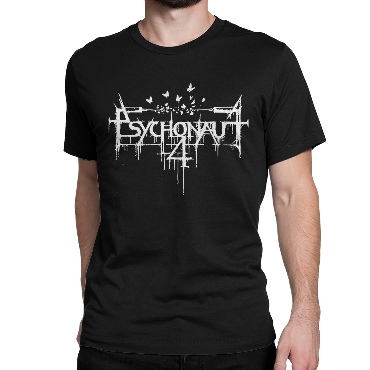 

Psychonaut 4 Logo Unisex Женская футболка Rock Death Metal Винтажная футболка с коротким рукавом и круглым вырезом Футболка из чистого хлопка Топы с принтом унисекс M