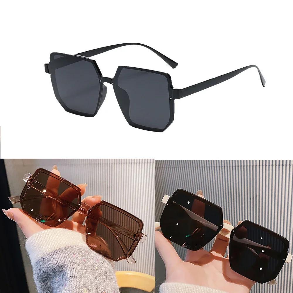 Big Frame Vintage Sunglasses Women Men  Square Sun Glasses Retro Eye Glasses Goggle for Male Female Polygon Sunglasses