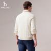 HAZZYS Men's Wool Cashmere Cable Knit Sweater