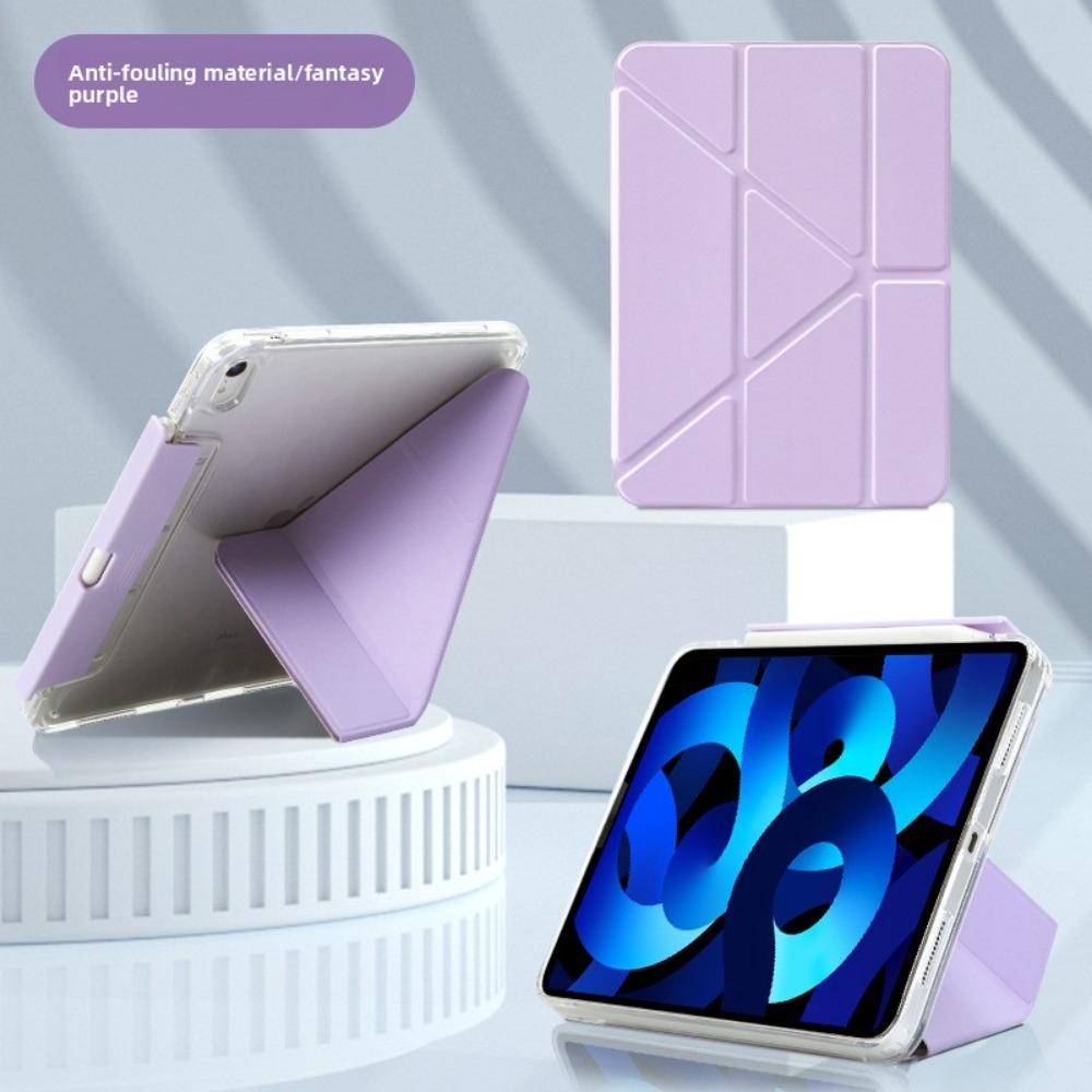 For iPad Air Protective Case with Drawer 4567 Versatile 3+Y Fold for Pro 11 Transparent 13 10 10.2 Inch