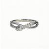 S Pure silver double-wrapped ring with gradually arranged circular zircons, a slim and simple design suitable for daily wear, proposals, and