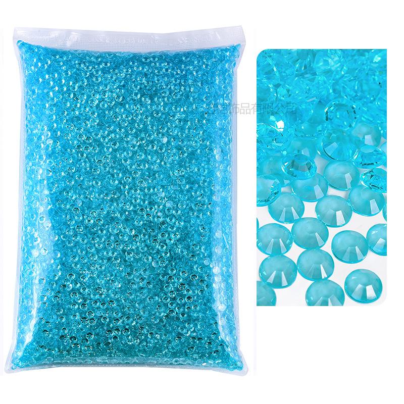 Round Resin Flat Bottom Drill Transparent Bottom Luminous Nail Drill Diy Mobile Phone Violent Bear Loose Diamond Accessories Accessories