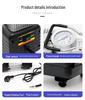 Dual Cylinder Metal Tire Inflatable Pump with 220V National Standard Plug