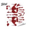 Immersive Horror Party Printed Removable Stickers Spooky with Supplies Halloween Handprints Footprints Door Decor Self-adhesive Decals for And Wall