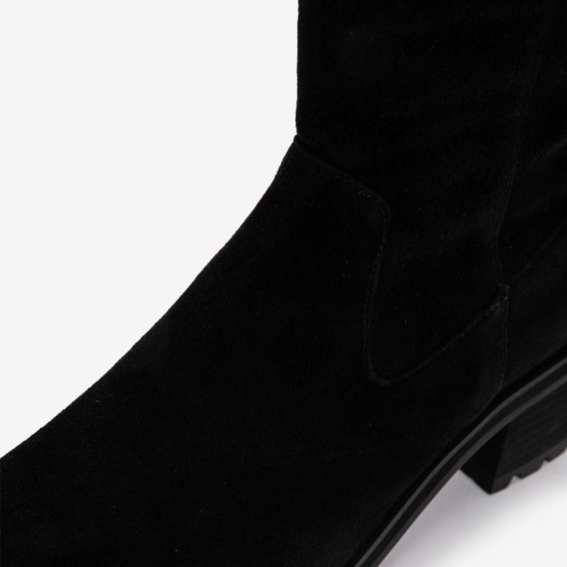 Portfolio Women Sock Fit Stretch Long Boots Black