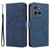 For Motorola Edge 50 Neo 5G/Moto S50 5G/Thinkphone 25 5G Case Stand Wallet Leather Phone Cover Curved Line Wrist Strap