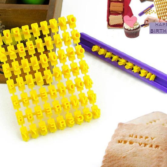 Alphabet Clay Stamp Set DIY Baking Tools for Cookies Fondant Pottery 26 Letters Symbols Numbers Embosser Stamps Creative Crafting Kit