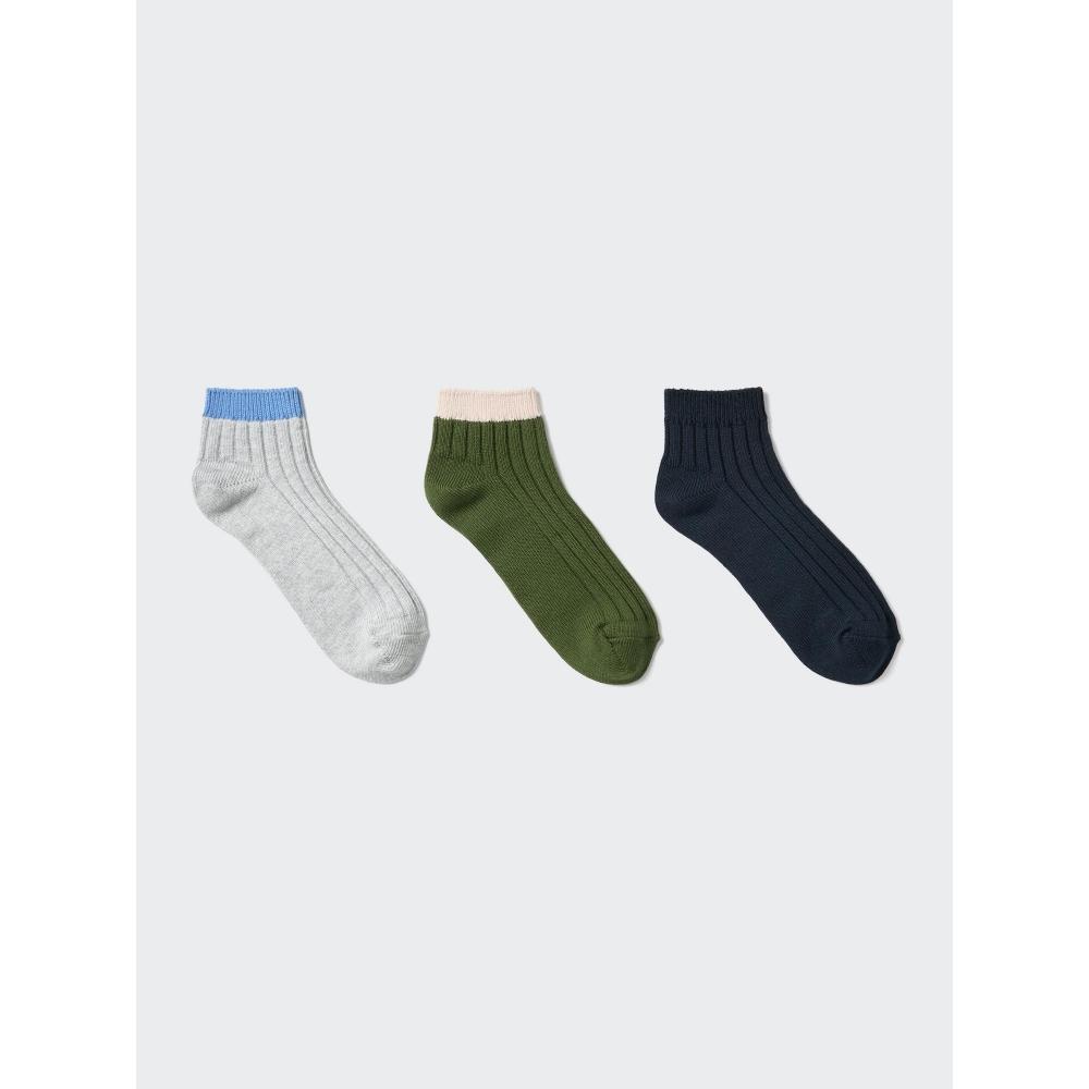 Uniqlo Japan Short Socks 3 Pair Ribbed