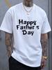 Unisexs Short Sleeve Crew Neck Tee Happy Father S Day Graphic Print Summer Holiday Casual Breathable Loose Male Daily Street Tops