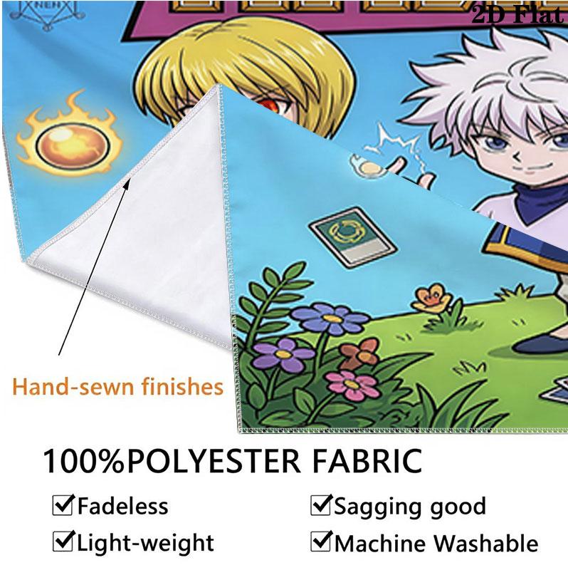 Hunter X Hunter Wall Tapestry Aesthetic Wall Hanging Printed Fabric Blanket Decorative Tapestries For Bedroom Living Room Home Decor