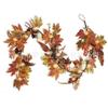 Harvest Wreath With Pumpkins Berries Vine Circle Halloween Thanksgiving Door Decor