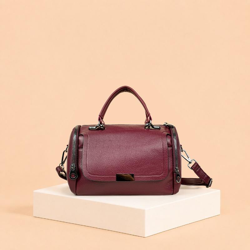 New Korean Version Easy To Fit Retro Shoulder Boston Pillow Bag Women's Handbag Large Capacity Oblique Span Bag Women