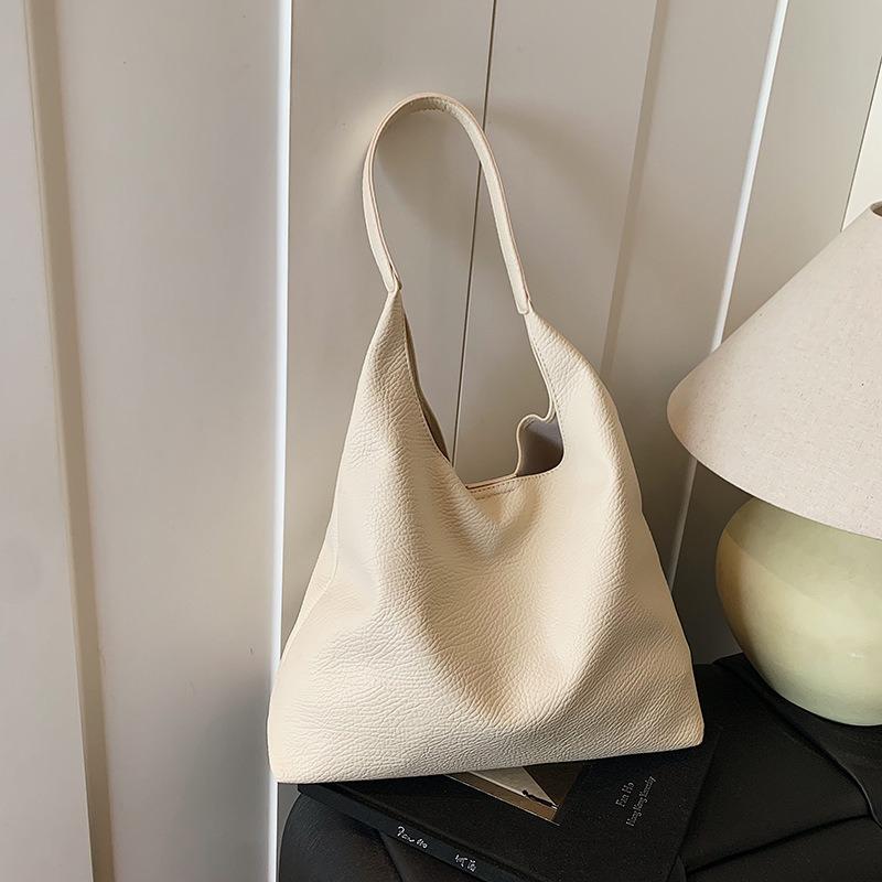 

Новая нишевая сумка класса люкс, универсальная плечевая сумка с ощущением высокого класса, женская сумка-тоут большой вместимости для поездок на работу белый