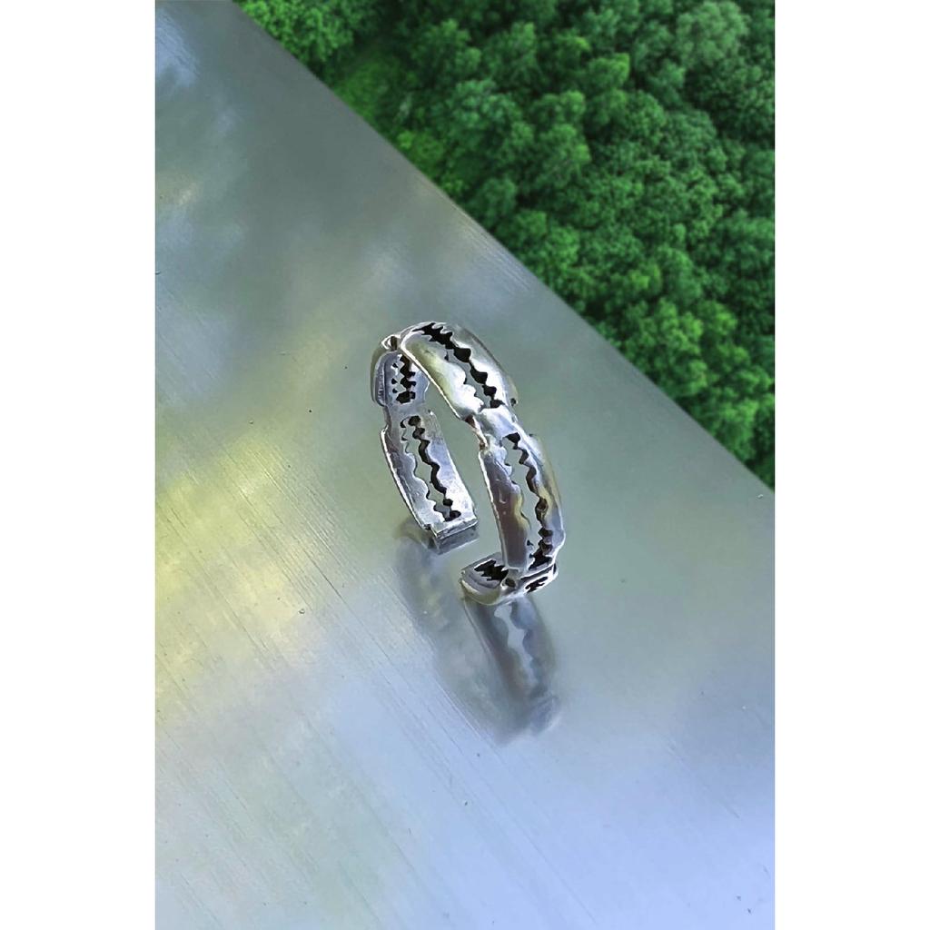 Unisex-Rasierer-Modell, verstellbarer, versilberter Ring