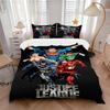 3pcs Superhero, Justice_League Cover Set, Bedding Set, Soft Comfortable Duvet Cover, For Bedroom, Guest Room (1*Duvet Cover + 2*Pillowcases,