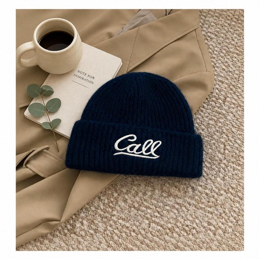 Unisex Letter Embroidered Beanie Stretchable Fit Casual Beanie Hat  Outdoor Activities