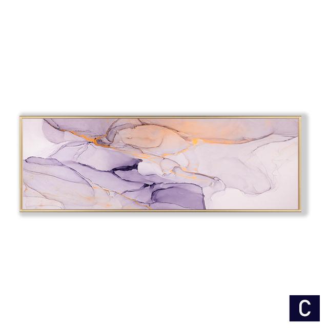 Modern Abstract Long Pink Marble Pattern Poster Bedroom Canvas Paintings Prints Wall Art Pictures for Living Room Home Decor