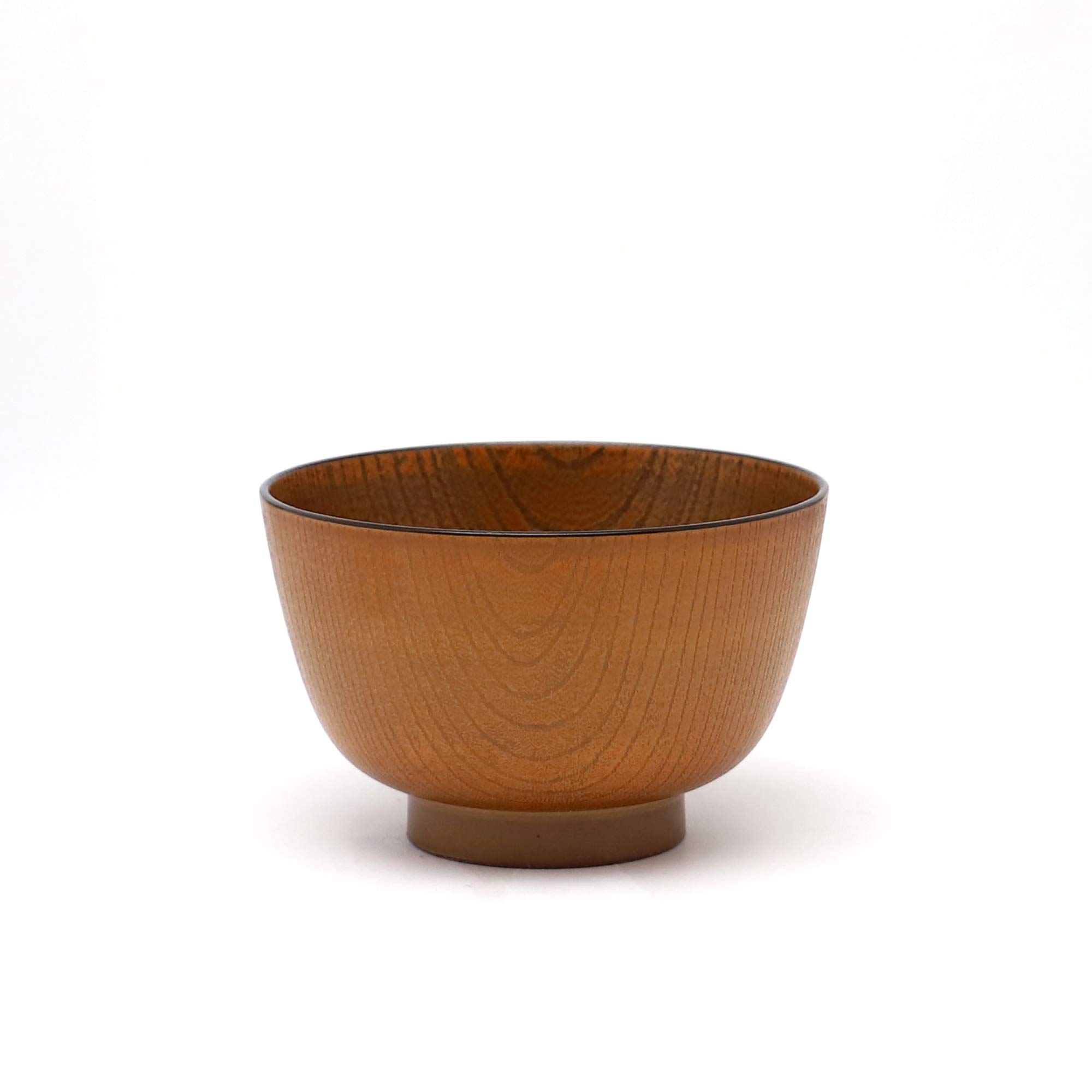 Yamanaka Lacquerware Soup Brown Kyoto-style Barrel-shaped Bowl, T-927298