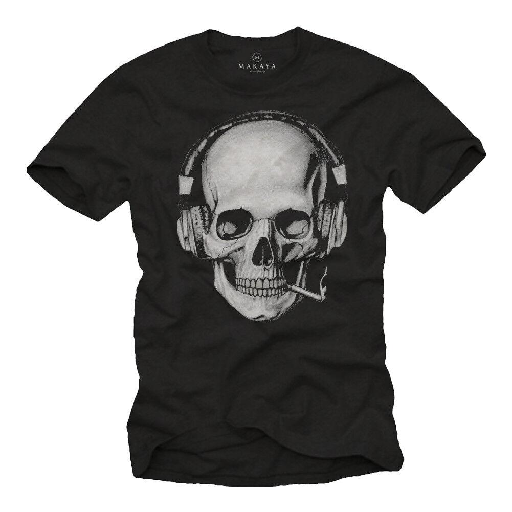 

Party Skull T Shirt With Dj Headphones S