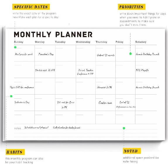 Monthly Planner Notepad - Undated 52 Sheets Desk Calendar, A4 (8"x11") Planning Pad for Office, Home, School, Fitness, Meal & Project Organization
