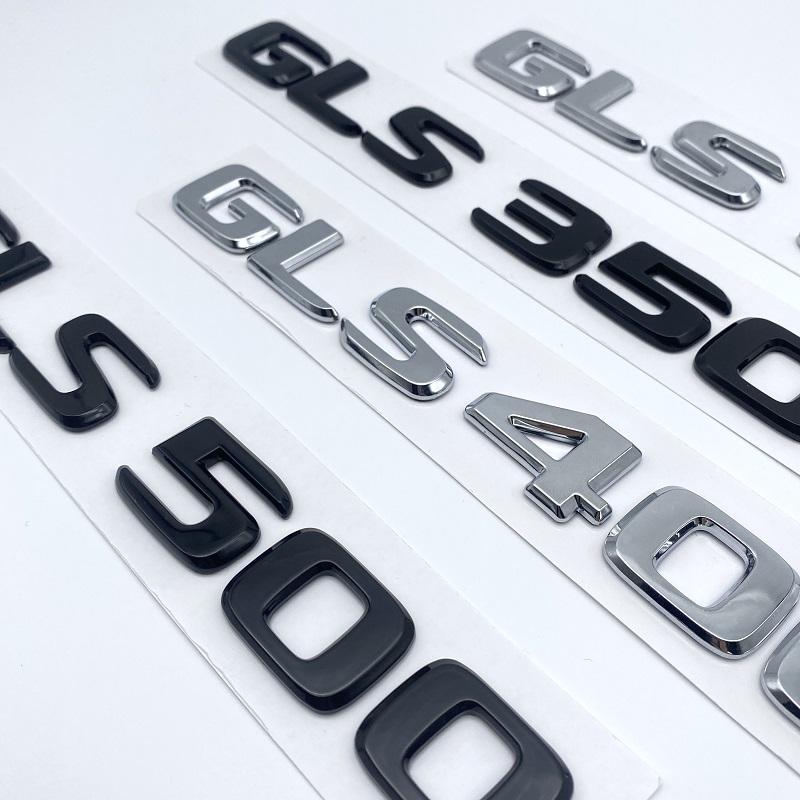 HXA4  ABS Car 3D Letters Styling Trunk Badge Sticker GLS320 GLS350d GLS400 GLS500 4MATIC Logo Emblem for X166 Series