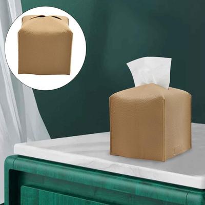 Boîte à mouchoirs créative en cuir pour commodes de chambre à coucher