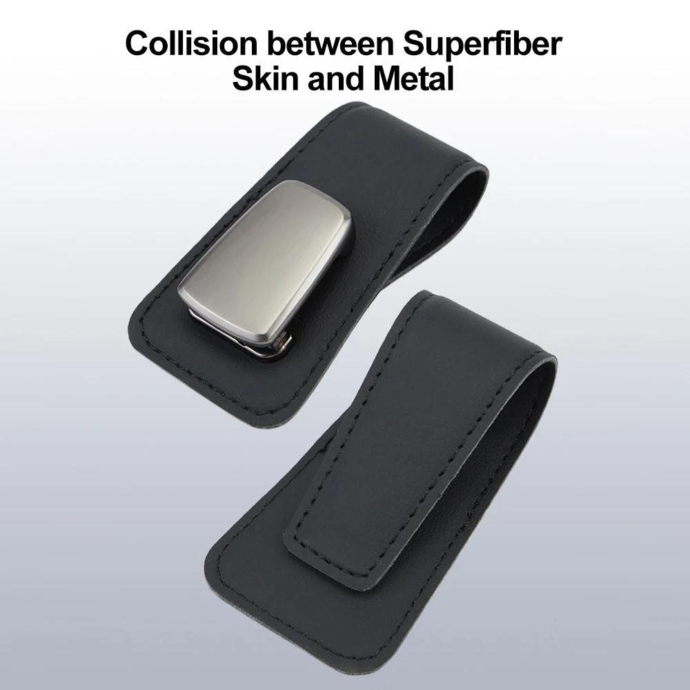 Çok İşlevli Araba Güneşlik Gözlük Klipsi Deri Gözlük Klipsi Otomobil Güneş Gözlüğü Tutucu Kart Kılıfı Otomobil İç Aksesuarı