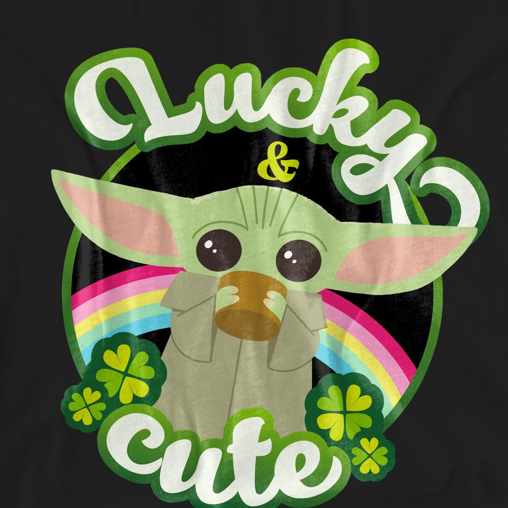 Star Wars Unisex Adult Lucky Cute Grogu St Patricks Day T-Shirt
