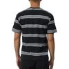 adidas Originals T-shirt a maniche corte con scollo rotondo e blocchi di colore a righe con spalle stampate da uomo, nero IL4703