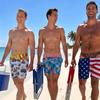 Men's Novel 3D Fake Hip Printed Swimming Pants with Fun Mischief Design Drawstring Summer Beach Surfboard Swimming Shorts